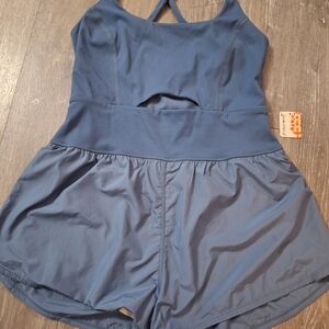 FP Movement by Free People Slate Blue Romper